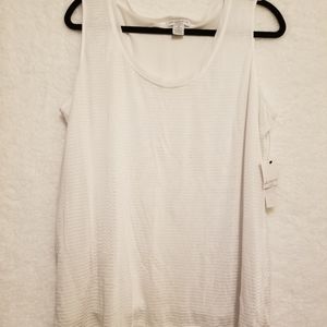 Liz Claiborne women white tank top